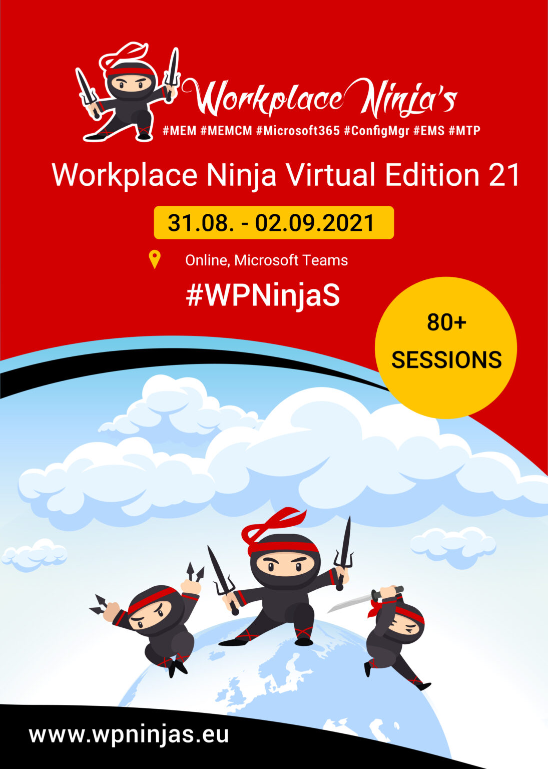 Workplace ninja event flyer